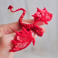 Red Dragon Brooch