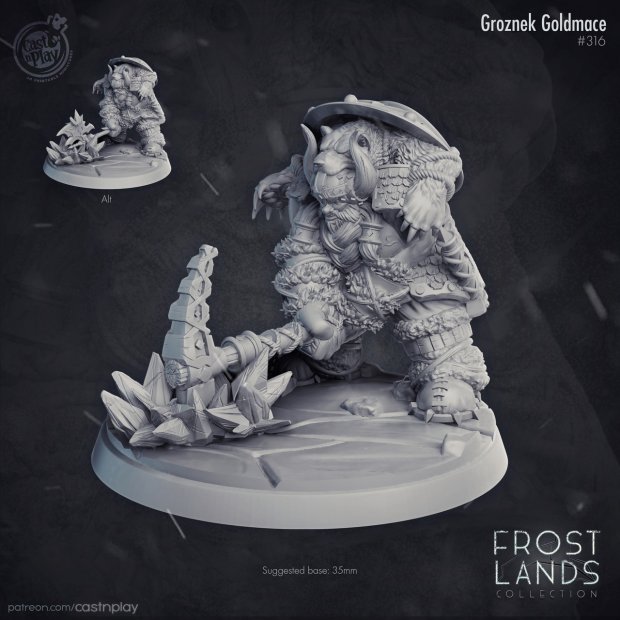 Groznek Goldmace Figure (Unpainted)