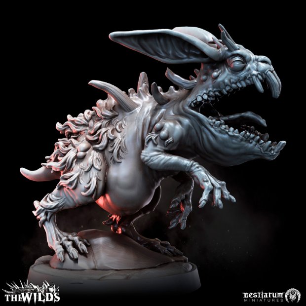 Wary Horned Hare Figure (Unpainted)