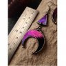 Purple Moon with Irisation Earrings