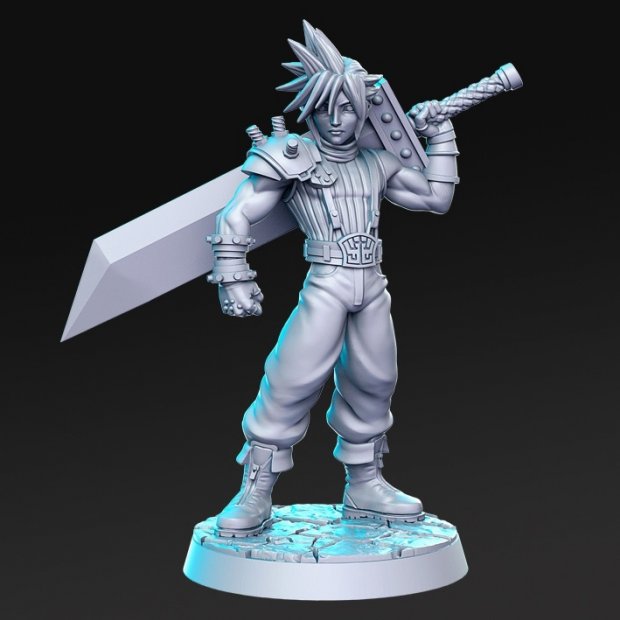 Warrior with a broad sword Figure (Unpainted)