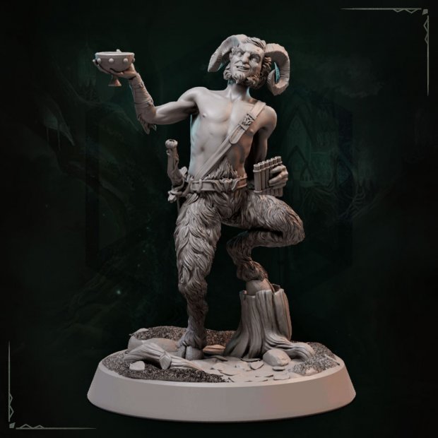 Satyr with cup Figure (Unpainted)