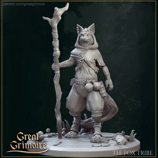 Kitsune druid Figure (Unpainted)