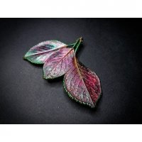 Cherry Leaf Brooch