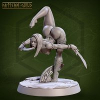 Nephelia - Dancing Death, Drow Assassin Figure (Unpainted)