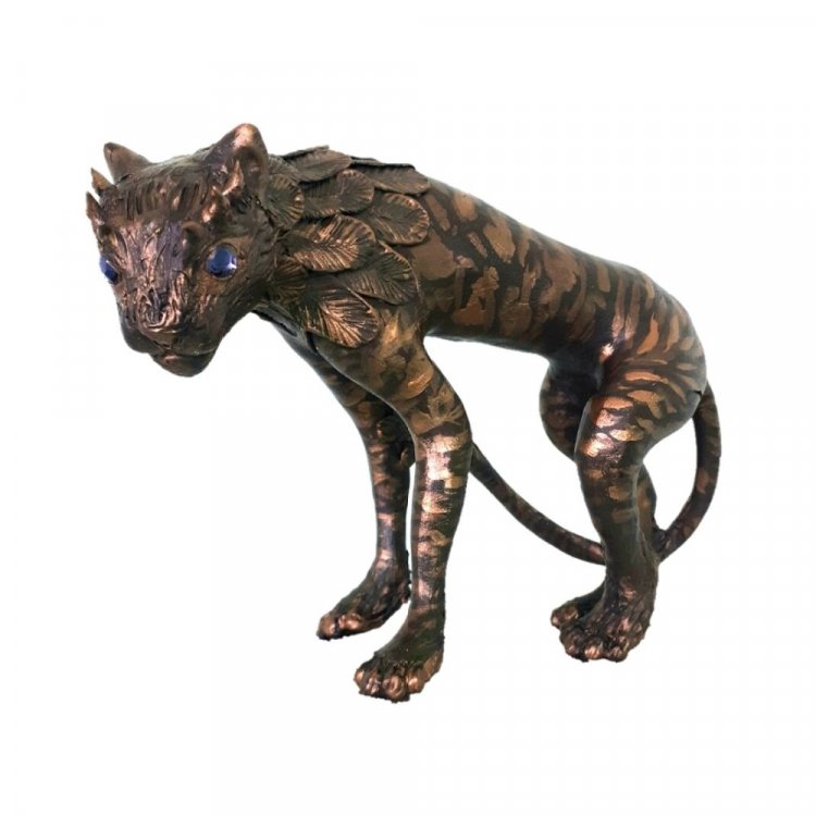 Handmade Striped Panther Figure