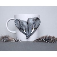 Elephants Mug With Decor