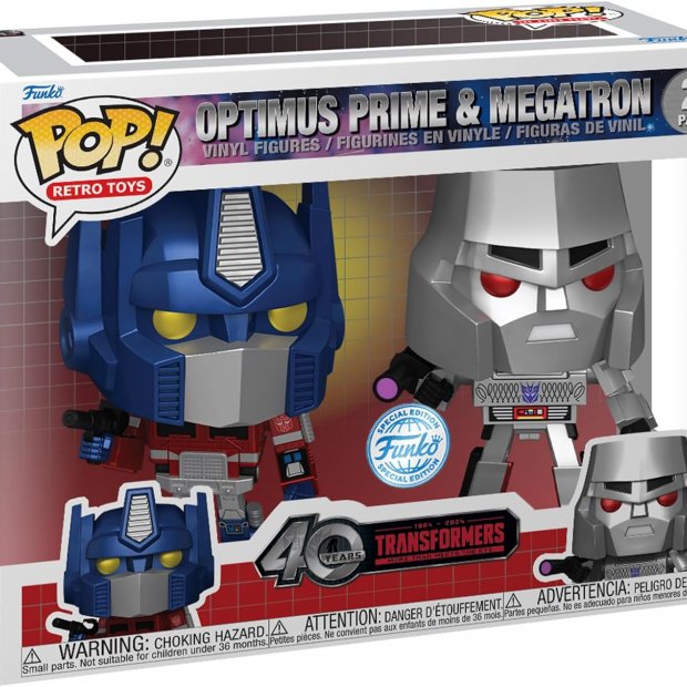 Funko Pop: Transformers Generation 1 - Metallic Optimus Prime and Megatron Figure