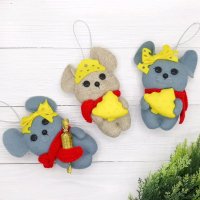 Handmade Cheese Mouse Plush Toy