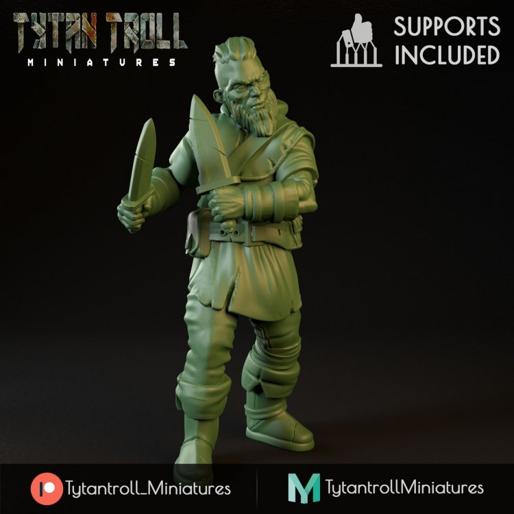 Kirt with two knives Figure (Unpainted)