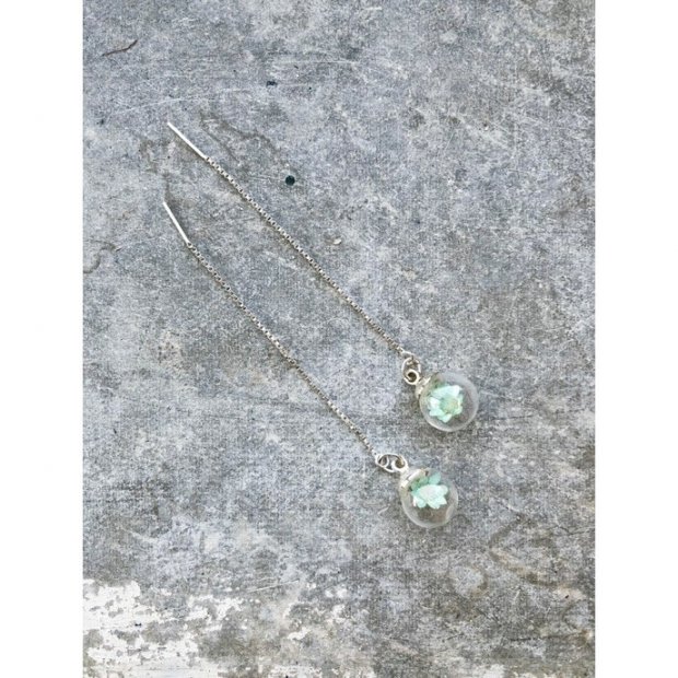 Mint Flowers Earrings