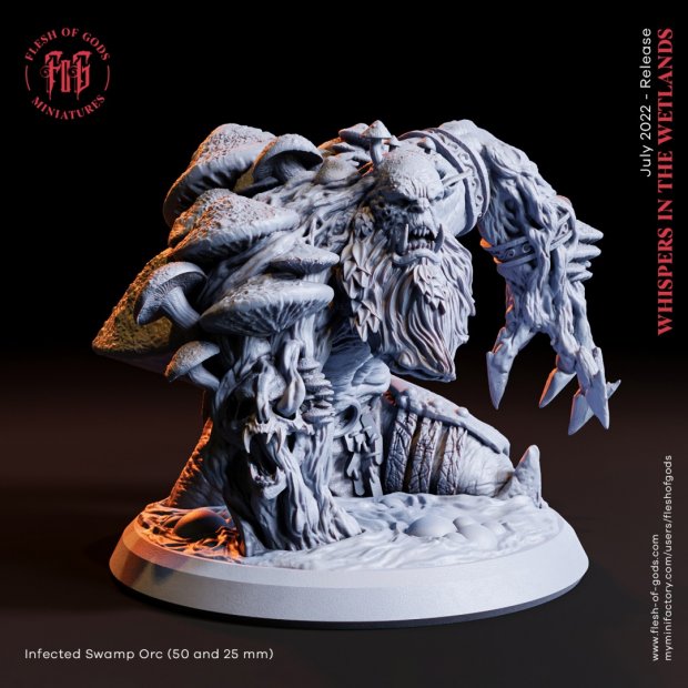Infected Swamp Orc Figure (Unpainted)
