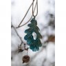 Oak Leaf With White Eye Pendant Necklace