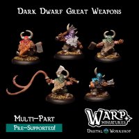 Dark Dwarf Great Weapons Figure (Unpainted)