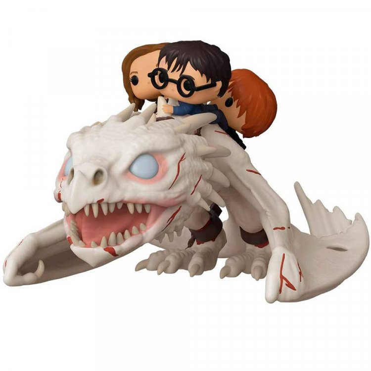 Funko POP Rides: Harry Potter - Gringotts Dragon with Harry, Ron and Hermione Figure