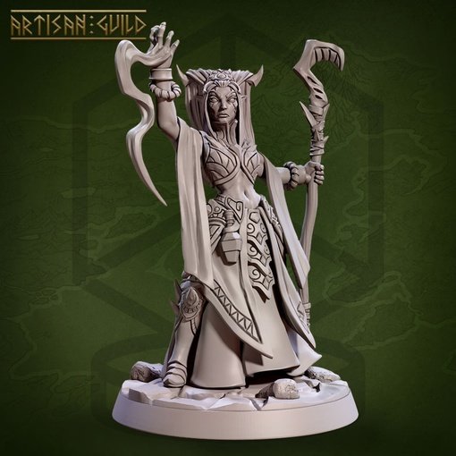 Enchantress Zervana, Matron of the Drow Clan Chernoust Figure (Unpainted)