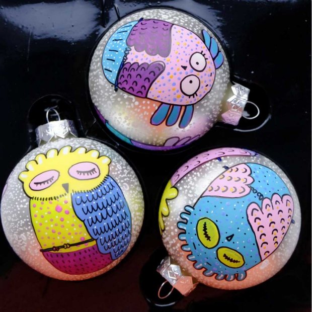 Owls Christmas Ball