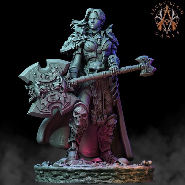 Skull Knight Isilda Figure (Unpainted)