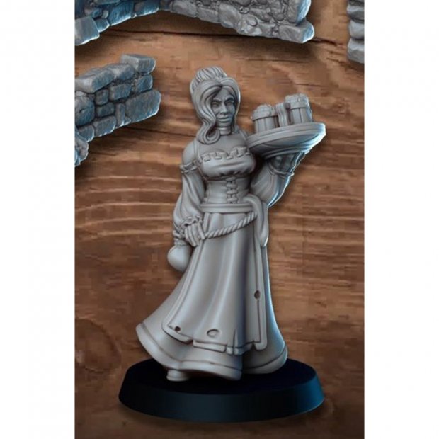 Waitress Lara Figure (Unpainted)