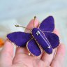 Lilac Butterfly Brooch