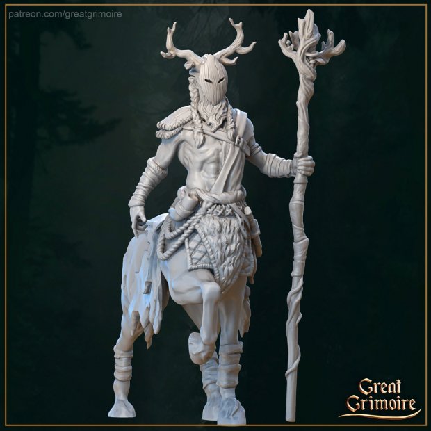 Centaur Druid Figure (Unpainted)