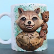 Guardians Of The Galaxy - Rocket And Groot Mug With Decor