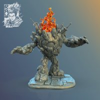 Stone Golem (Fire) Figure (Unpainted)