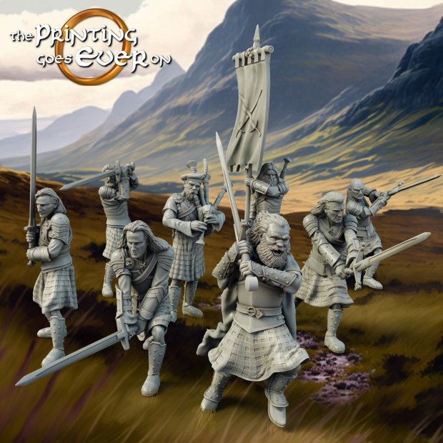 Irish warriors Figure (Unpainted)