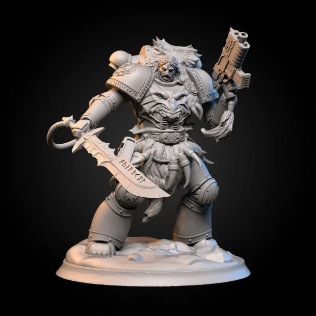 Space Vikings - Captain Figure (Unpainted)