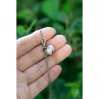 Cotton Flower Pendant Necklace