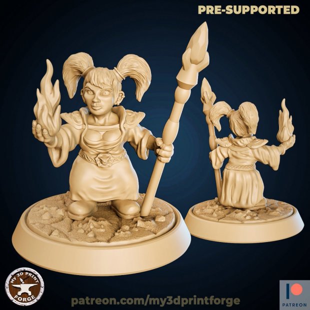 Gnome sorceress Figure (Unpainted)
