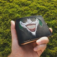 Handmade DC Comics - Batman & Joker Logo Custom Wallet