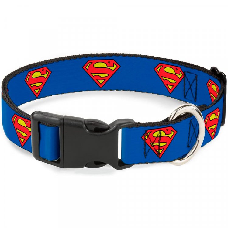 Buckle-Down DC Comics - Superman (38-66 cm) Dog Collar Plastic Clip