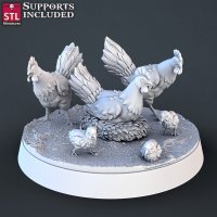 Hens and chicks Figure (Unpainted)