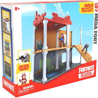 Fortnite Battle Royale Collection - Mega Fort Display Set & 2 Figures: Blue Squire, Tricera Ops