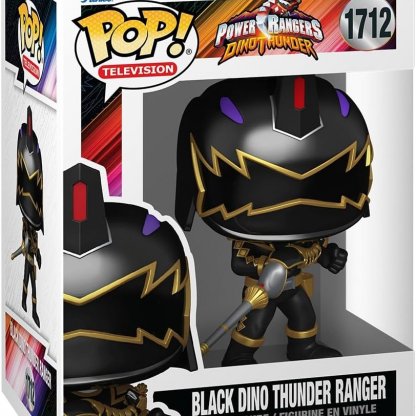 Funko Pop: Power Rangers Dino Fury - Black Dino Thunder Ranger Figure