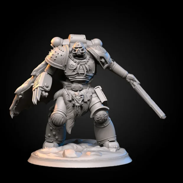 Space Vikings - Helmeted Figure (Unpainted)
