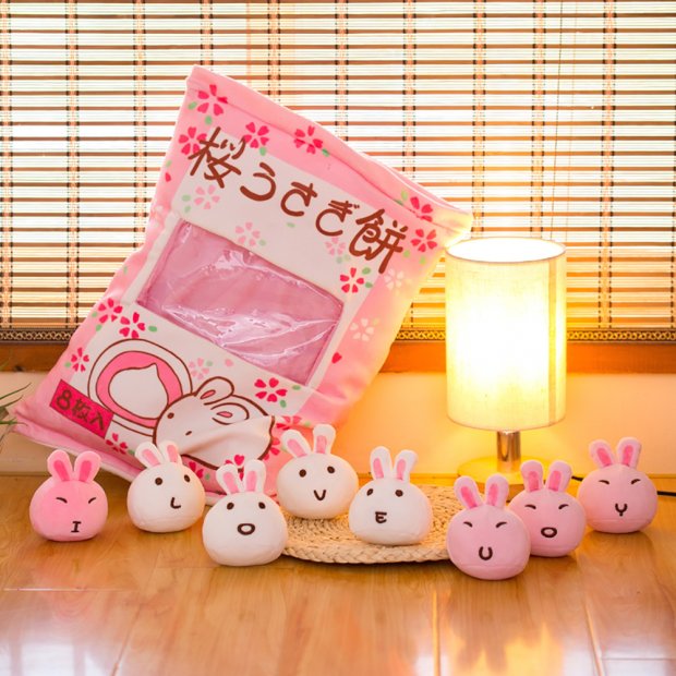 Snack Bag Plush Pillow (A pink)