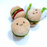 Food-Shaped Squeaky Pet Toy (Hamburger)
