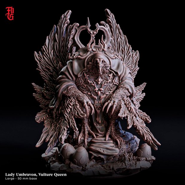 Lady Umbravon is the Witch Queen of the Vulture Coven Figure (Unpainted)