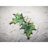 Green Maple Leaf Earrings