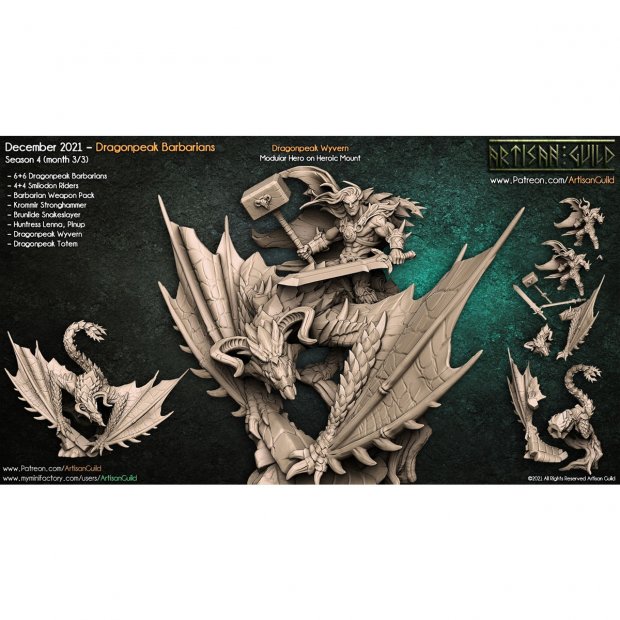 Dragonpeak Wyvern Figure (Unpainted)