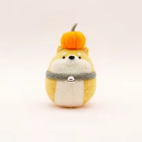 Shiba Inu with Pumpkin Plush Toy