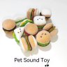 Food-Shaped Squeaky Pet Toy (Rice Ball)