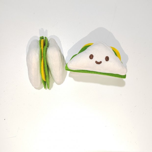 Food-Shaped Squeaky Pet Toy (Rice Ball)