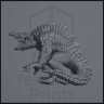 Scaly Tail, A Crocodile-Like Monster Figure (Unpainted)