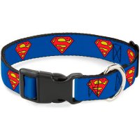 Buckle-Down DC Comics - Superman (23-38 cm) Dog Collar Plastic Clip