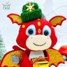 Red Dragon with Present Plush Toy