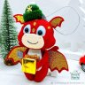 Red Dragon with Present Plush Toy
