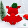 Red Dragon with Present Plush Toy